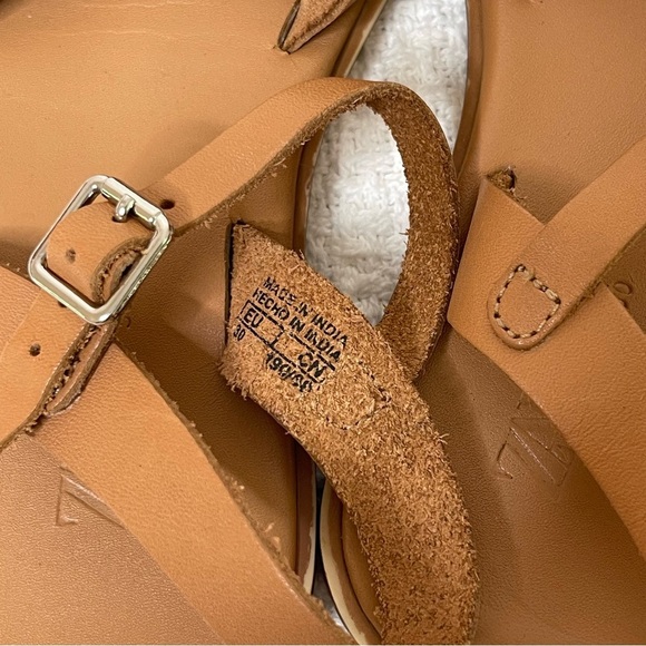 Girls Zara Soft Leather Sandals Size 30 - Picture 5 of 10